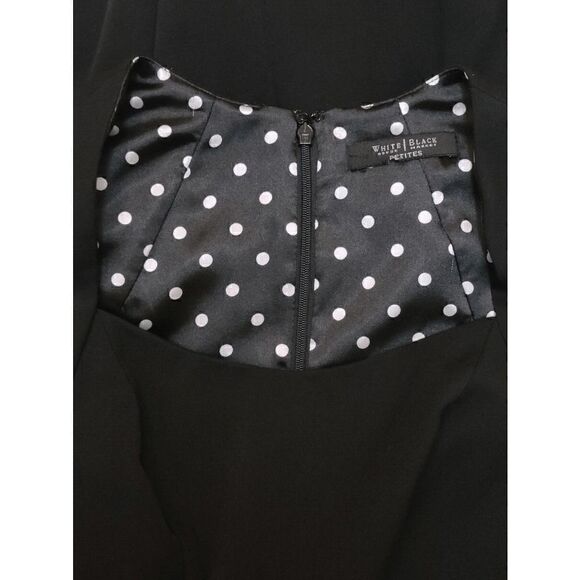 🖤 WHITE HOUSE BLACK MARKET Black Sleeveless Peplum Flippy Hem Sheath Dress - Picture 7 of 16